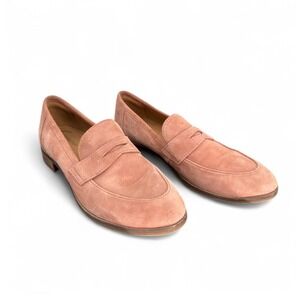 Clarks Rose Leather Suede Pink Loafers Comfort Women's 8 M